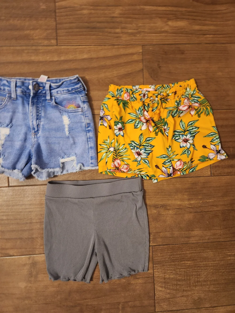 Girl's Mixed Pajama and Tee Set  shorts Yellow Blue Gray Beige Turquoise m 8 10